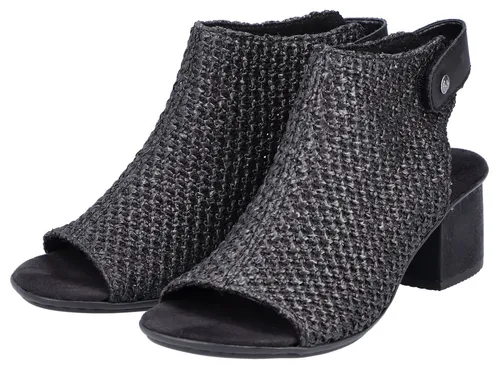 Rieker 64670 Wanderschuhe schwarz/schwarz Gr. 40 - Bequeme Slip-On Wanderschuhe aus Synthetik mit 5.1 cm Absatzhöhe, ideal für lange Spaziergänge und Outdoor-Aktivitäten.