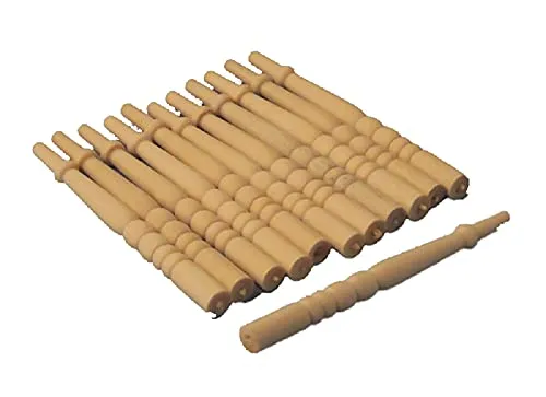 Puppenhaus-Treppenspindeln, Baluster, Miniatur-Bauarbeiter, Holzhändler