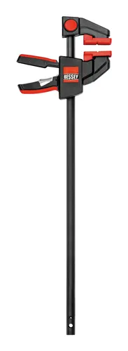 BESSEY Einhandzwinge EZXL90-9 - Spannweite 900 mm, Spannkraft bis 2.700 N, ergonomischer Griff und werkzeuglose Umsteckfunktion für einfaches Spreizen