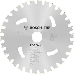 Bosch Kreissägeblatt PRO Steel 2608837746 - 136 x 20mm, 30 Zähne, für präzise Schnitte in Stahl mit extraschmaler Schnittfuge