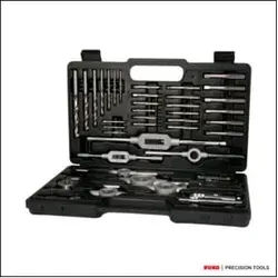 RUKO Gewindeschneidwerkzeug-Satz HSS 45-teilig - Gewindeschneider-Sets, umfassender 45-teiliges Set mit Handgewindebohrern, Spiralbohrern und Schneideisen für präzise Gewinde in verschiedenen Größen.
