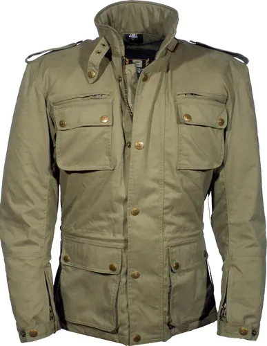 Bores B-69 Military Olive Motorrad Textiljacke 3XL - Motorradjacke aus reißfestem und wasserdichtem Material, atmungsaktiv mit Klimamembrane und Belüftungen. Ideal für Biker, die Schutz und Komfort suchen. Protektoren separat erhältlich.