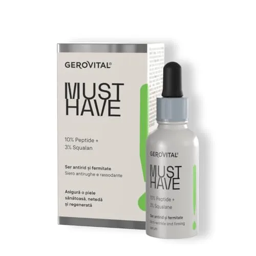 Straffendes Gesichtsserum mit 10% Peptiden – Feuchtigkeitsspendende Anti-Aging Pflege für ein glatter wirkendes Hautbild – 30 ml – Gerovital Must Have