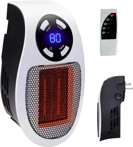 350-W- und 450-W-Raumheizgeräte, elektrische Raumheizgeräte mit Fernbedienungssteckdose, mit einstellbarem Thermostat und Timer sowie LED-Anzeige