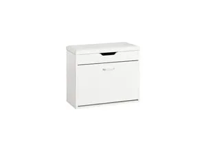 SoBuy Schuhkipper FSR95 – Schuhbank mit Sitzkissen - Drohnen – Moderne Schuhbank mit 1 Klappe und bequemem Sitzkissen, ideal zur Aufbewahrung und für den Eingangsbereich, belastbar bis 120 kg.