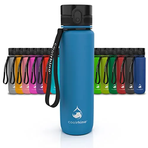 coolrhino Trinkflasche rhinoSport 1000 ml - Thermobehälter, auslaufsicher und geschmacksneutral – ideal für Sport, Outdoor und Schule.