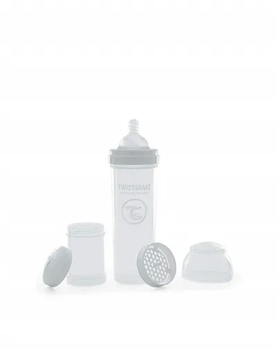 Twistshake Anti-Kolik Babyflasche 330 ml großer Trinksauger Weiß ab 4 Monate
