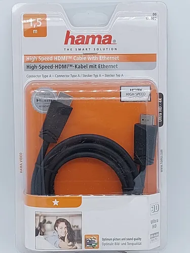 HDMI-Kabel High Speed Ethernet Ultra HD 4K HD Audio 5.1/7.1 1,5m 00122100 KX