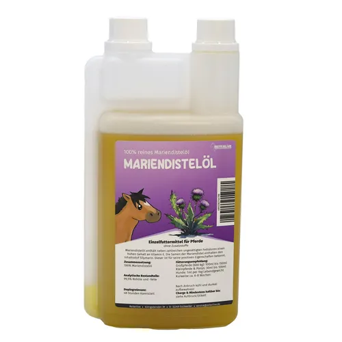 Reiterlive Mariendistelöl 1L Einzelfuttermittel für Pferde 14,85 EUR/l