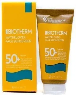 Biotherm Waterlover Anti-Aging Face Sunscreen SPF 50+ 50 ml - Sonnencreme mit hohem Lichtschutzfaktor für Gesicht, Hals und Dekolleté. Schützt vor UV-Strahlen und beugt sonnenbedingter Hautalterung wie Falten und Pigmentflecken vor. Jetzt in nachhaltigerer Verpackung!