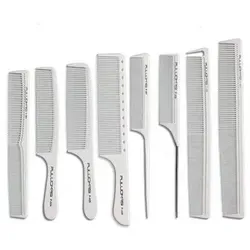 8-teiliges Carbonfaser-Kammset für alle Haartypen - Professionelles Kammset, hitzebeständig und antistatisch. Ideal für vielseitige Haarstylings und alle Haartypen. Perfekte Handhabung durch rutschfesten Griff und stabile Materialien.