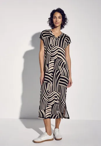 STREET ONE Midikleid mit allover Print in schwarz von Street One