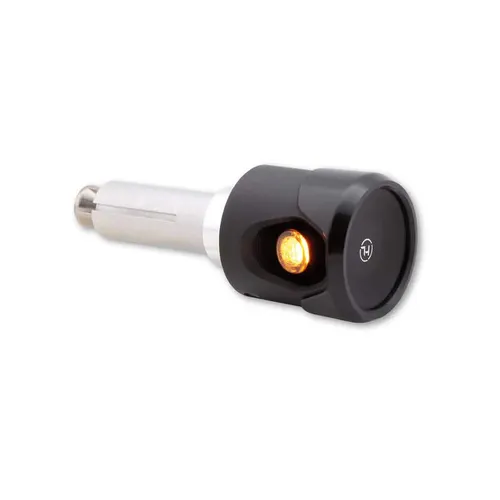 HIGHSIDER AKRON-FLASH LED Lenkerendenblinker, schwarz - Motorradlampen mit formschönem CNC-gefrästem Aluminiumgehäuse, E-geprüft und in elegantem schwarz, ideal für eine sichere und stilvolle Fahrweise.