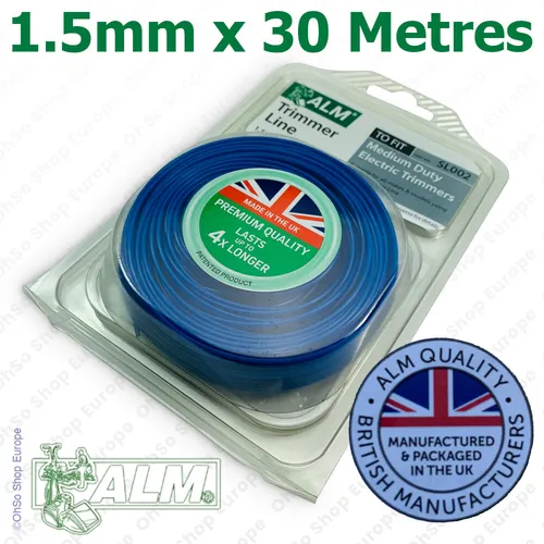 Trimmer Schnur Kordel Nachfüllung M Duty für Elektrisch Rasentrimmer, 1.5mm x 30