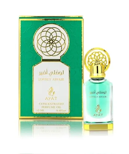 Ayat Perfumes - Parfümöl 12ml - Parfüm-Extrakt ohne Alkohol, hochwertiger Moschus, Unisex, Orientalisch, Arabisch, Oud, Natürlich, Amber, Duft: Dubai (Lovely Affair 12ml)