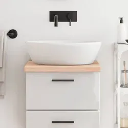 vidaXL Waschtischplatte 40x60 cm aus massivem Eichenholz von vidaXL