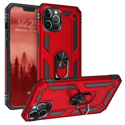 Handy Hülle für Apple iPhone 12 Pro Max Handyhülle Schutz Cover Case Rot