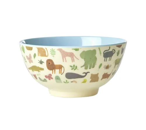 ReWu Single Geschirr-Set Rice Variante Dschungel Motiv, Melamin