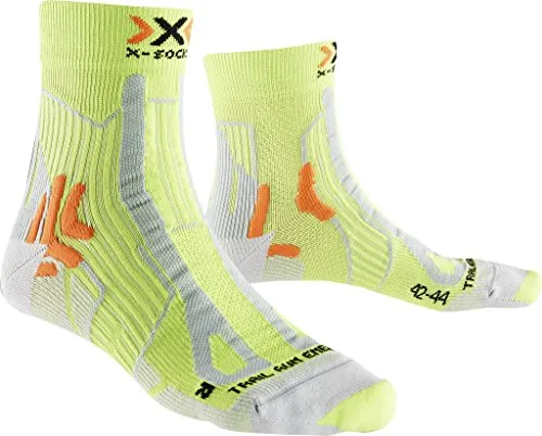 X-Socks Herren Socken TRAIL RUN ENERGY MAN, GreenLime/Pearl grey, 35/38, X100107