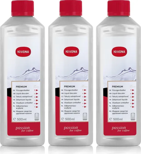 Nivona NIRK 703 Entkalker 500ml - 3er Pack für CafeRomatica - Entkalker für CafeRomatica-Kaffeemaschinen, entfernt Kalk zuverlässig und sorgt für langanhaltenden Kaffeegenuss ohne Beigeschmack. Ergiebig für bis zu 5 Anwendungen.