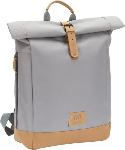 Fillikid Wickelrucksack Rolltop Berlin grau - Wickeltaschen mit inkl. Wickelunterlage, praktische Roll-Top-Verschluss und viele Fächer für eine optimale Organisation, perfekt für unterwegs.