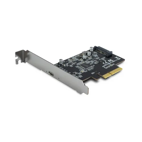 Argus KC-008 USB-Adapter - PCIe 4.0 Low-Profile - USB-Controller mit USB 3.2 Gen 2 x 1 für blitzschnelle Datenübertragung und ideal für kompakte Systeme.
