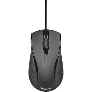 hama MC-200 Kabelgebundene Maus schwarz - Ergonomisch für Rechts- und Linkshänder, präzise 1000 dpi Steuerung und 1,5 m Kabellänge für optimale Bewegungsfreiheit