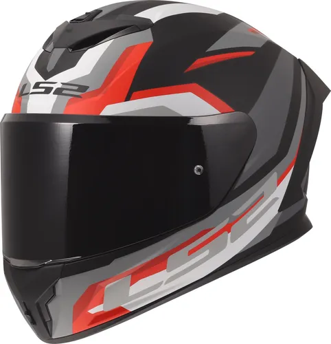 LS2 FF820 Rapid III Hyper Motorradhelm XL - Schwarz Rot Grau Matt - Hochwertiger Integralhelm für Motorradfahrer, ECE-zugelassen, mit stylischem Grafikdesign und optimalem Tragekomfort für unvergessliche Fahrten.