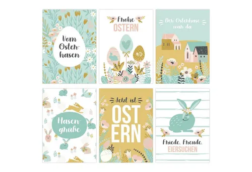 PAPIERDRACHEN Osterkarte Postkarten Set zu Ostern
