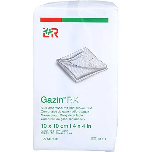 Gazin Mullkompressen 10x10 cm Unsteril 12fach RK, 100 St