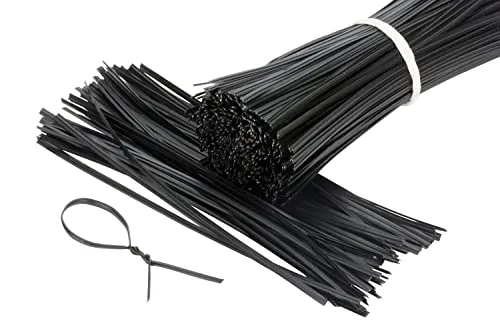 Produktbild Wagner 500 Stück Twist Ties 12cm Bindestreifen Bindedraht Kabelbinder Kunstoffbindestreifen schwarz