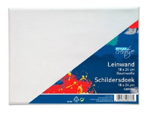 Stylex 28633 - Keilrahmen 18 x 24 cm, bespannt mit 100 % Baumwollleinwand, ideal für kreative Maltechniken und individuelle Dekorationen