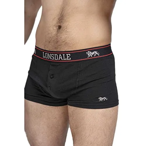 Lonsdale Boxershorts OAKWORTH schwarz XL - Herrenunterhosen aus 95% gekämmter Baumwolle für hohen Tragekomfort, perfekt für den täglichen Gebrauch und sportliche Aktivitäten.