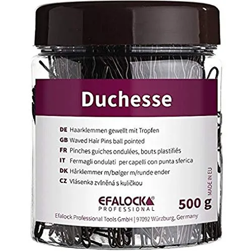 Efalock Duchesse Haarklemmen 5 cm Braun - 500 g - Haarklemmen in elegantem Braun, 5 cm lang, ideal für stylische Frisuren. Erhältlich in praktischer Dose mit 500 g für den professionellen Einsatz.