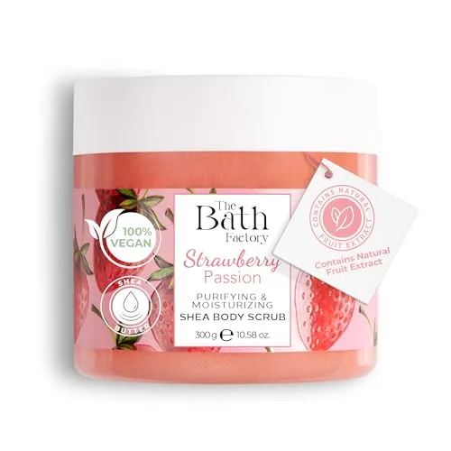 The Bath Factory,Strawberry Shea Body Scrub,300 Gramm