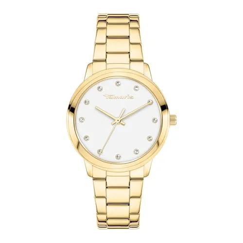 Tamaris Damen Analog Quarz Uhr TT-0154-MQ - Elegante Armbanduhr für Damen mit hochwertigem Edelstahlarmband und kratzfestem Mineralglas. Wasserdicht bis 3 bar, ideal für den täglichen Gebrauch und besondere Anlässe.