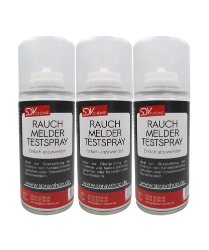 Rauchmelder Testspray 3x 150ml Prüfspray optische fotoelektrische Brandmelder