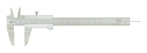 Helios Preisser Taschenmessschieber 150 mm rostfrei - Präziser Messschieber aus rostfreiem Stahl mit Feststeller, ideal für präzise Messungen in Werkstatt und Hobby.