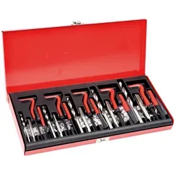 VEVOR Gewindereparatursatz 166-teilig - Zubehör für Elektrowerkzeug - Komplettes Set mit HSS-Bohrern und Gewindeeinsätzen für mühelose Reparaturen in verschiedenen Größen (M5-M12), ideal für Heimwerker und Profis.