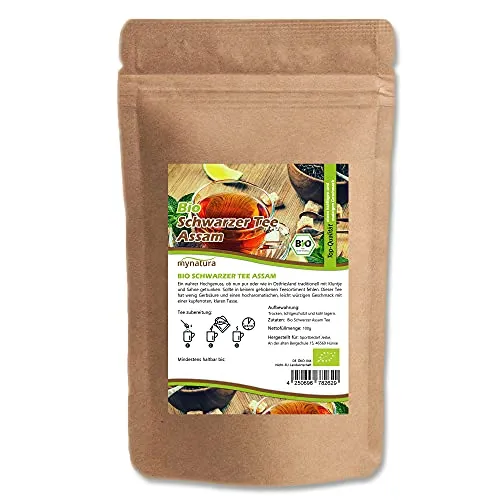 Mynatura Bio Schwarzer Assam Tee I Schwarzer Tee I Assamtee I Tee-Sorte I Naturprodukt I Indischer Tee I Im Beutel (500g)