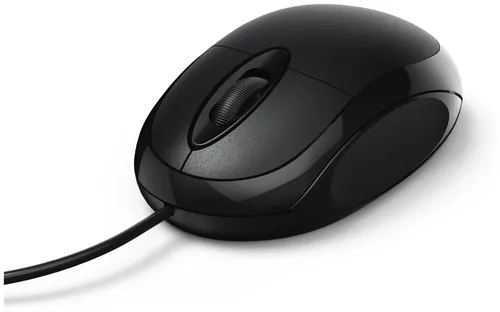 HAMA MC-100 - Kabelgebundene Optische 3-Tasten-Maus, präzise 1000 dpi Steuerung für Links- und Rechtshänder, ideal für Büro und Home Office