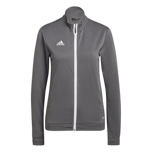 adidas Damen Entrada 22 Track Jacket - Team Grey Four, XXS - Sportliche Damenjacke aus 100% recyceltem Polyester mit feuchtigkeitsabsorbierender AEROREADY Technologie, ideal für Training und Freizeit.