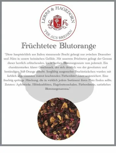 Früchtetee Blutorange 1 kg - Blutorange