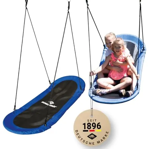 Nestschaukel Oval - XXL Schaukelerlebnis - Schaukeln für Jung und Alt: Die ovale Nestschaukel bietet Platz für bis zu 2 Personen, ist wetterfest und einfach zu montieren. Ideal zum Entspannen und Spielen!