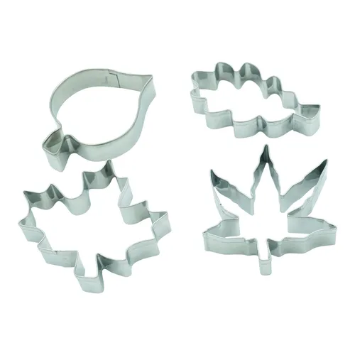 Ausstecher 4er Set Blätter Ahorn Eiche Linde Spitzahorn, Hanf Ausstechform Blatt