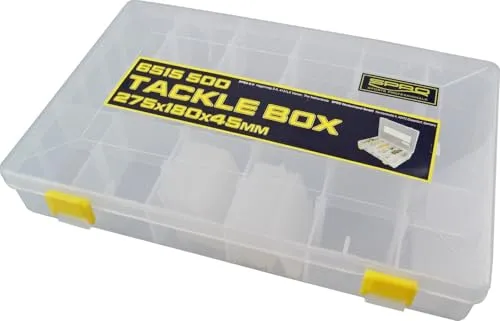 Spro Tackle Box 27,5x18x4,5cm - Angelbox für Kunstköder, Tacklebox für Wobbler, Gummifische & Blinker, Kunstköderbox, Köderbox