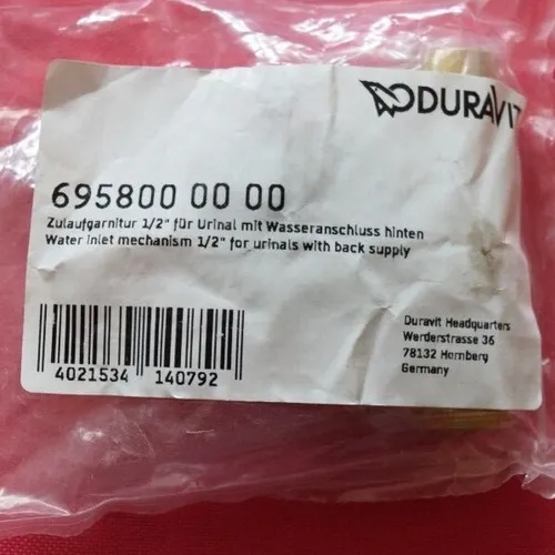 Duravit Zulaufgarnitur für Urinale 6958000000 - Bettpfannen & Urinale, hochwertige Zulaufgarnitur mit Wasseranschluss hinten für optimale Funktionalität und einfache Installation.