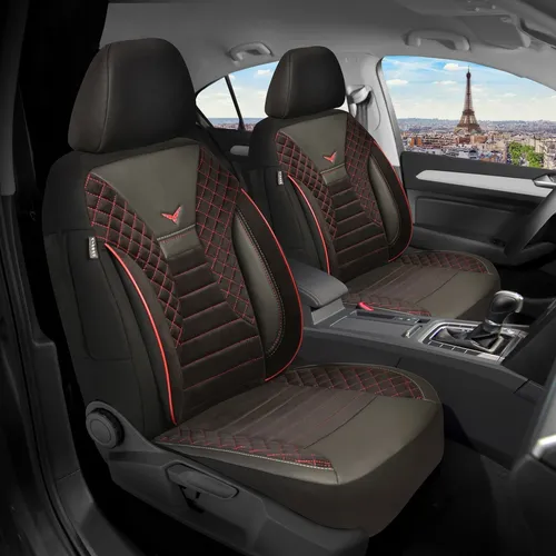 BREMER SITZBEZÜGE Autositzbezug für Nissan Qashqai 3 J12 (PS802) - Maßgeschneiderte Autositzbezüge für Vordersitze, geeignet für Airbags und Sitzheizung, mit praktischem 3-Lagen-System und großzügigen Taschen für zusätzlichen Komfort.