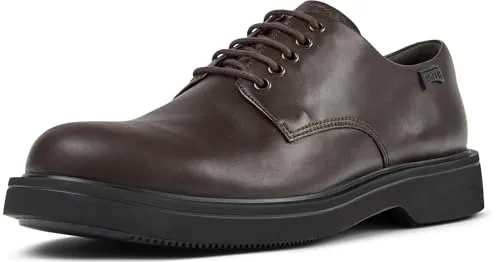 Camper K100998-002 Norman Herren Lederschuhe - Herren-Halbschuhe aus braunem Leder mit bequemer XL EXTRALIGHT® EVA-Sohle. Ideal für lässige Anlässe und den ganzen Tag Tragekomfort.