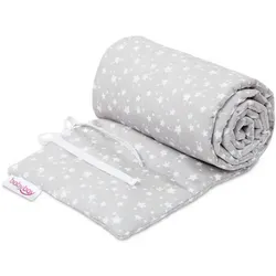 babybay Nestchen original Stoff Hellgrau / Weiß
